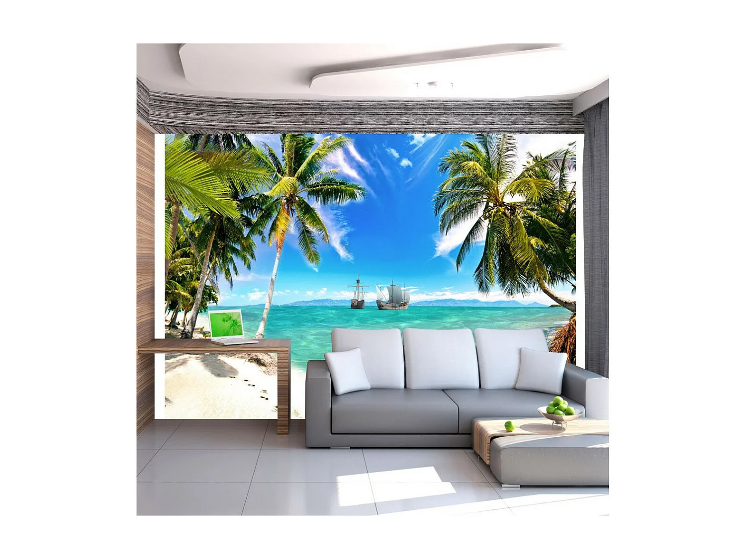 Papier Peint "Lost Ships" 140 x 200 cm