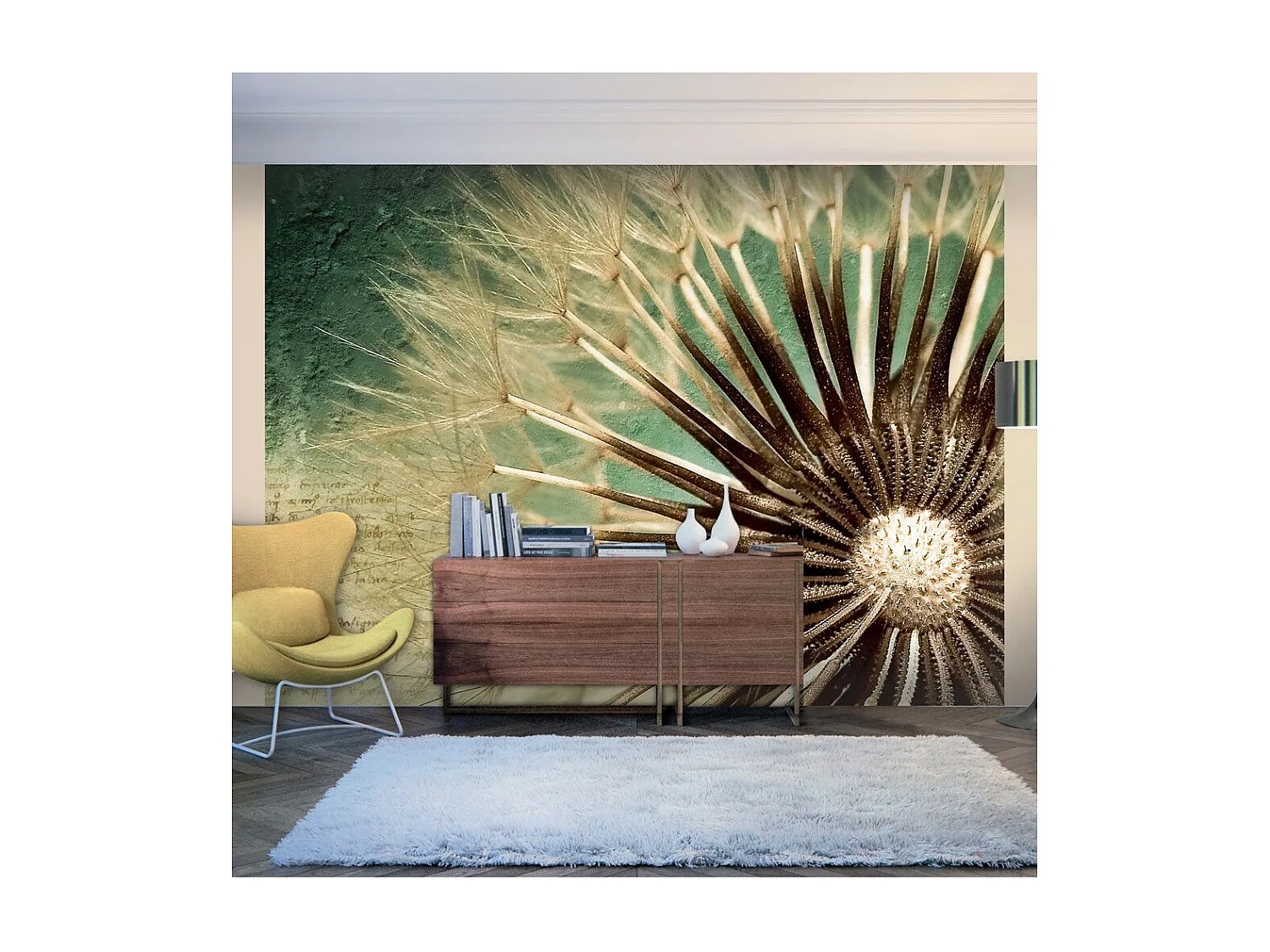 Papier Peint "Focus on Dandelion" 193 x 250 cm