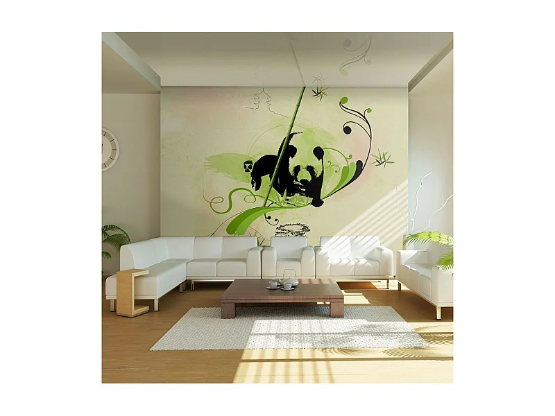 Papier Peint "Panda dans la Forêt de Bambous" 193 x 250 cm