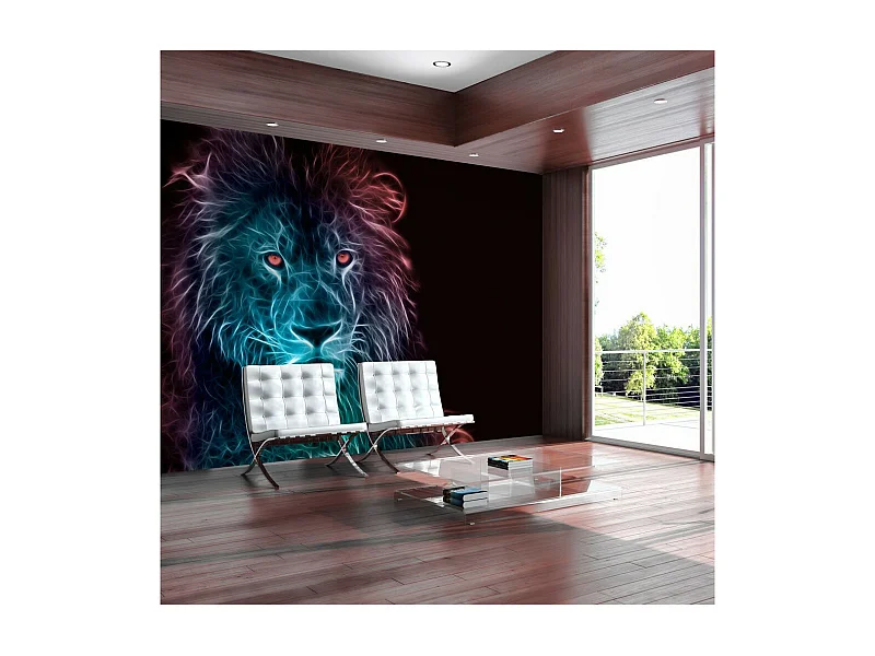Papier Peint "Abstract Lion Rainbow" 210 x 300 cm