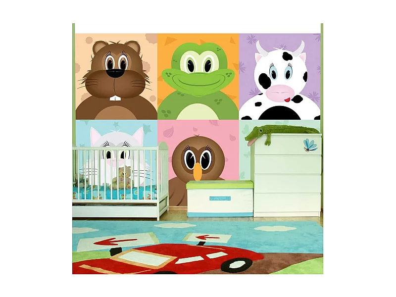 Papier Peint "Cheerful Animals" 245 x 350 cm