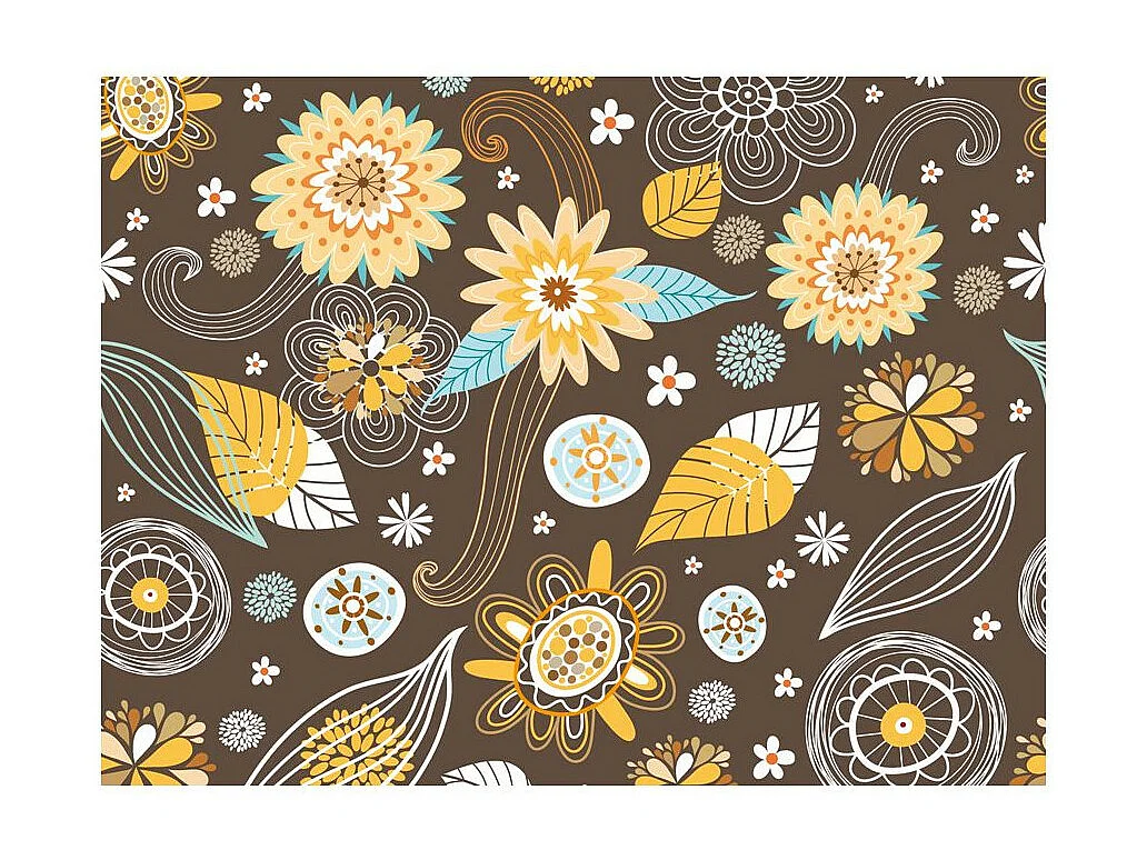 Papier Peint "Fleurs Transparentes" 231 x 300 cm