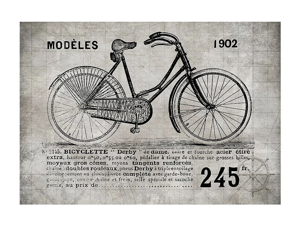 Papier Peint "Bicycle Vintage" 105 x 150 cm