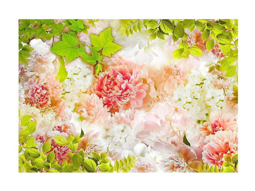Papier Peint "Bright Peonies" 140 x 200 cm