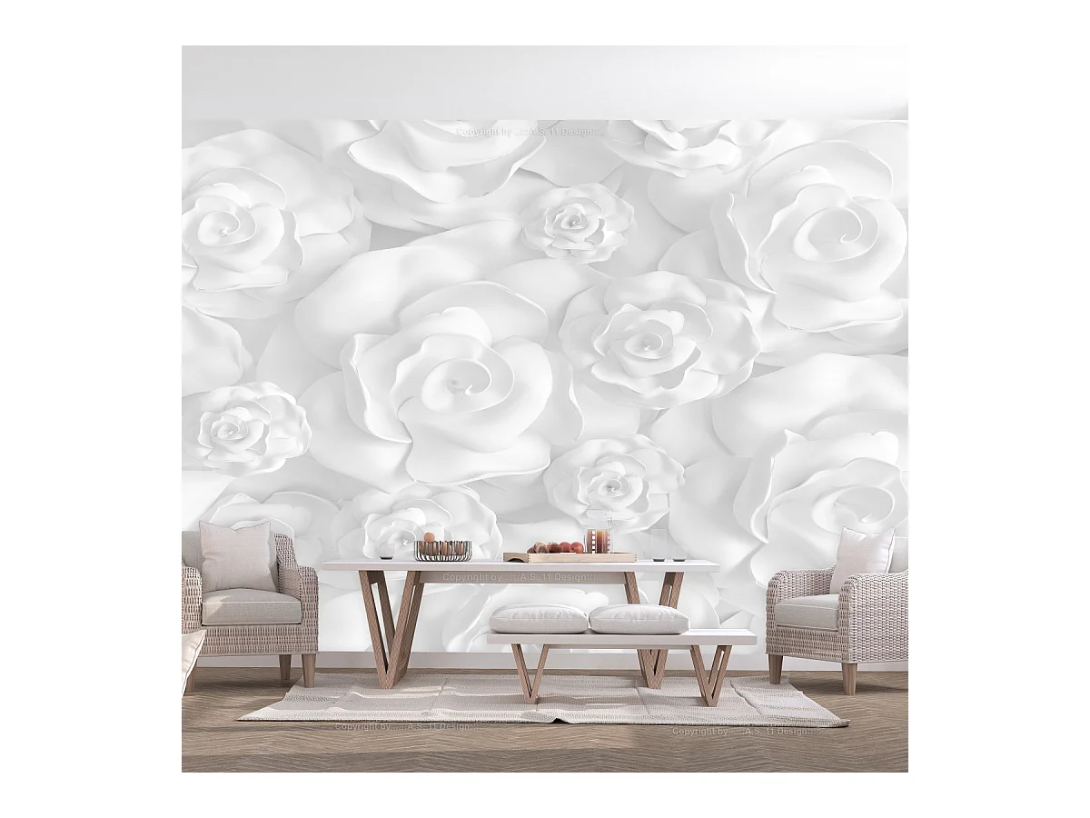 Papier Peint "Plaster Flowers" 105 x 150 cm