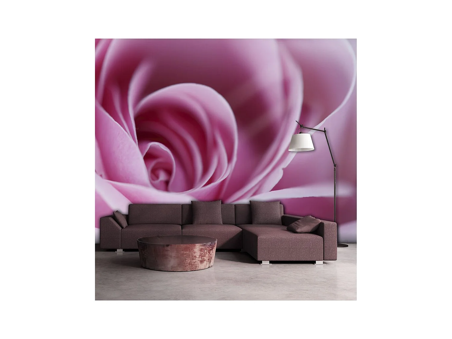 Papier Peint "Fleur Rose Rose III" 193 x 250 cm