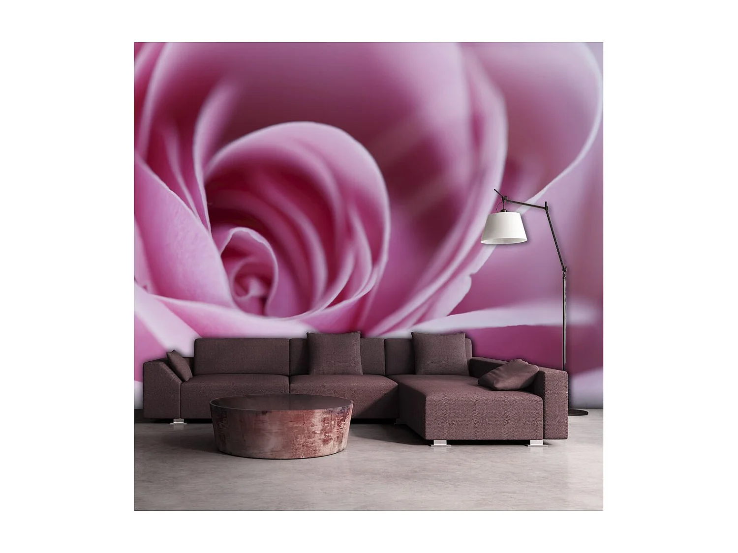 Papier Peint "Fleur Rose Rose III" 193 x 250 cm