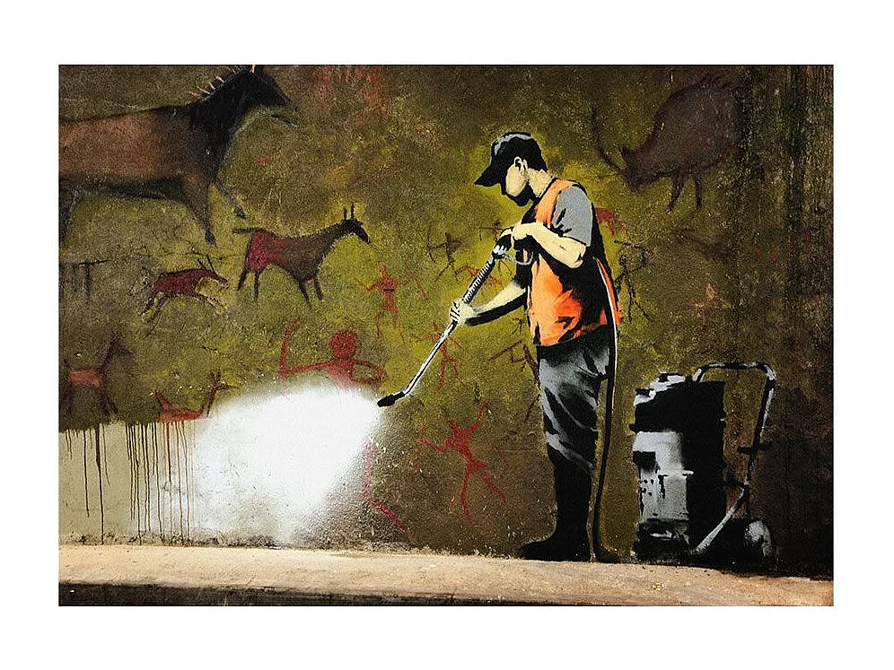 Papier Peint "Banksy - Cave Painting" 280 x 400 cm