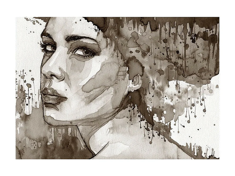 Papier Peint "Black Lady" 70 x 100 cm