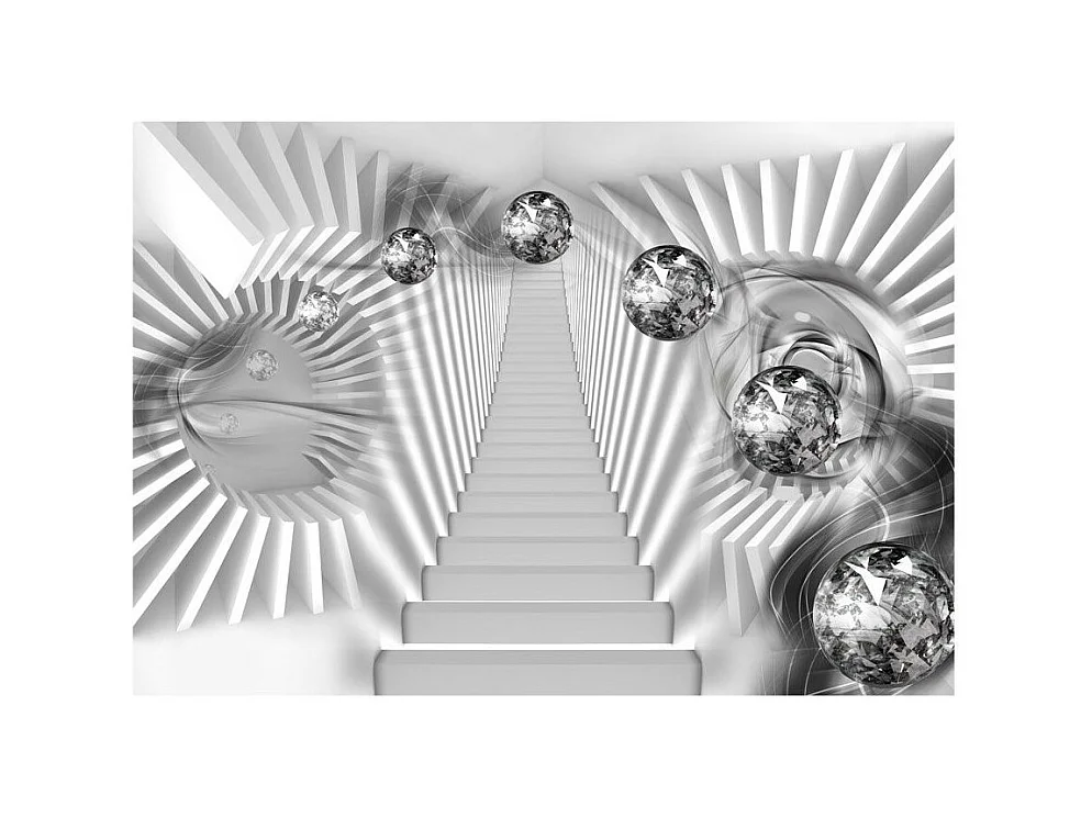 Papier Peint "Escalier en Argent" 105 x 150 cm