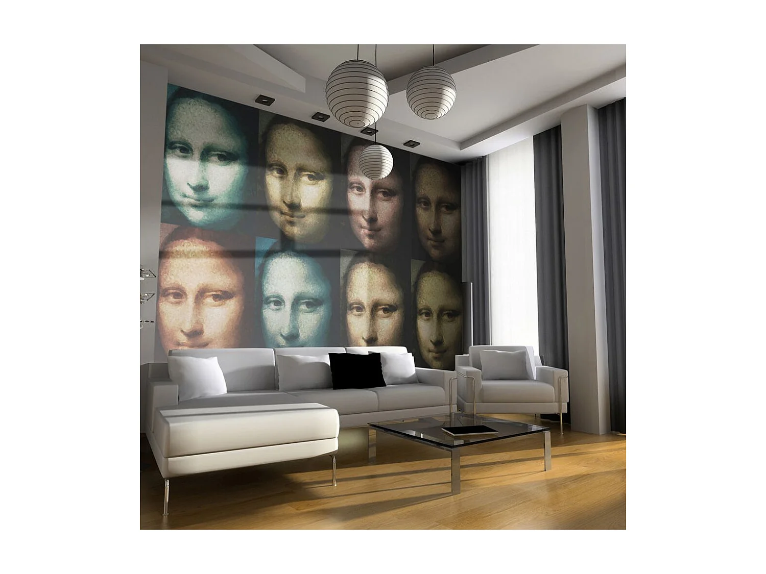 Papier Peint "La Joconde Pop Art" 193 x 250 cm