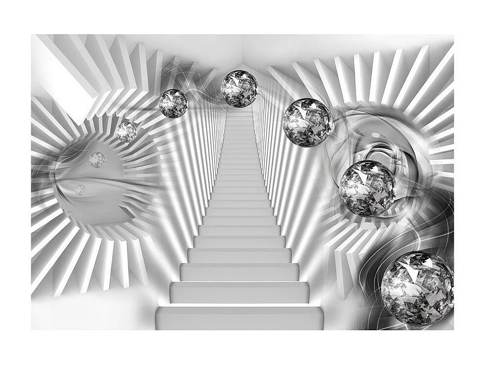 Papier Peint "Escalier en Argent" 175 x 250 cm