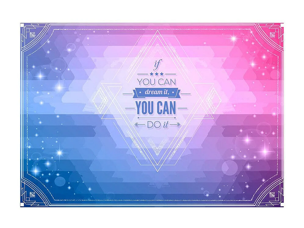 Papier Peint "If You Can Dream It, You Can Do It!" 140 x 200 cm