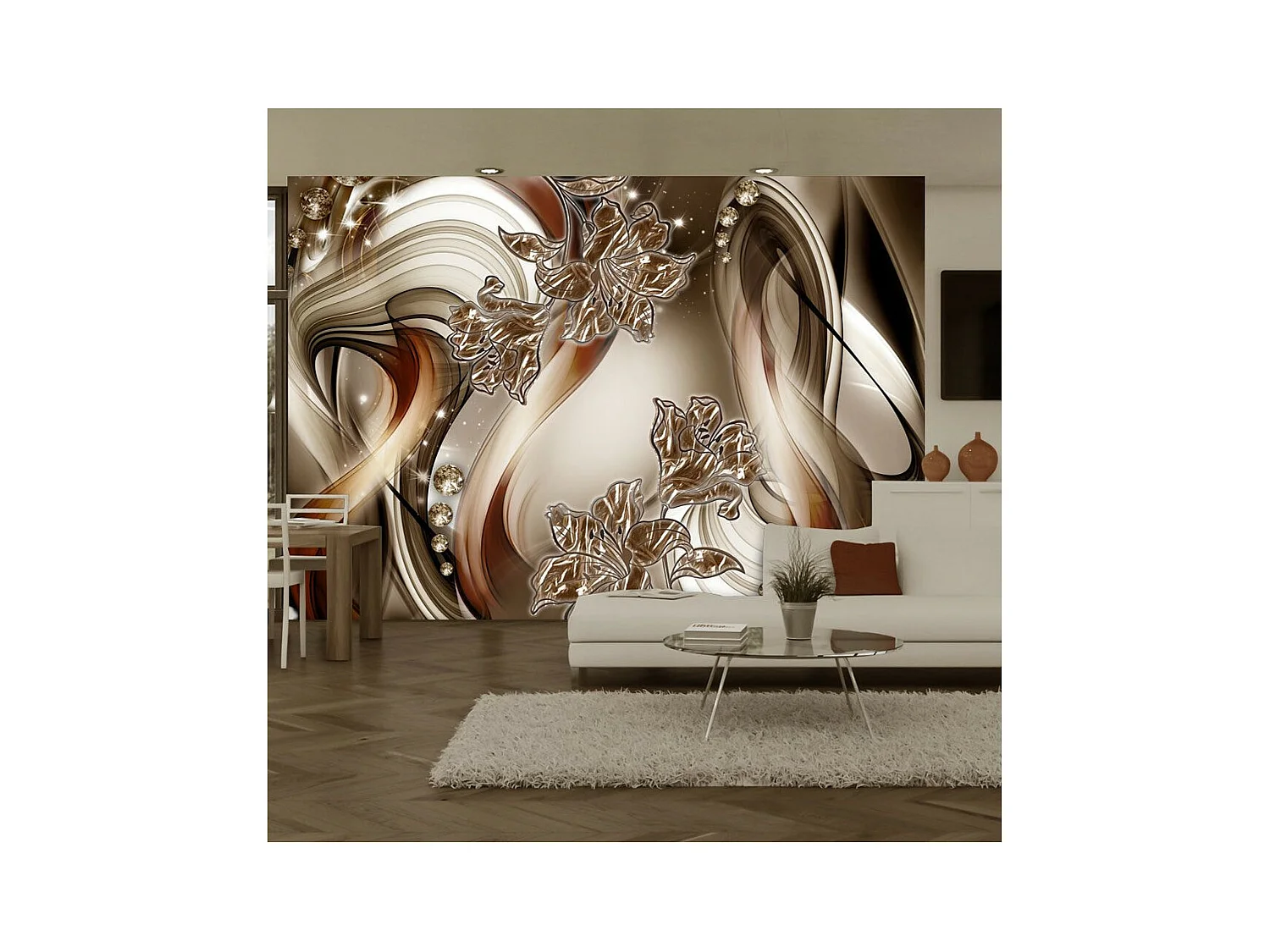 Papier Peint "Brown Symphony" 140 x 200 cm