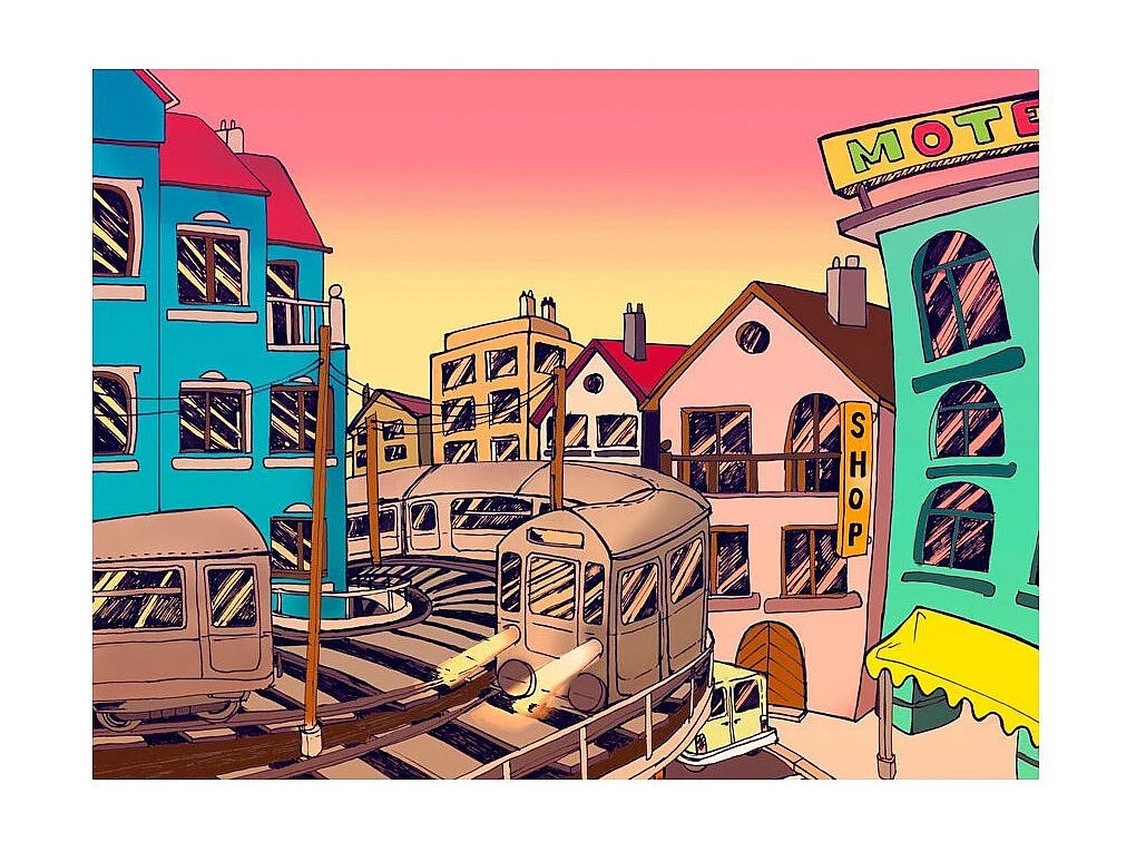 Papier Peint "Morning in a City" 270 x 350 cm