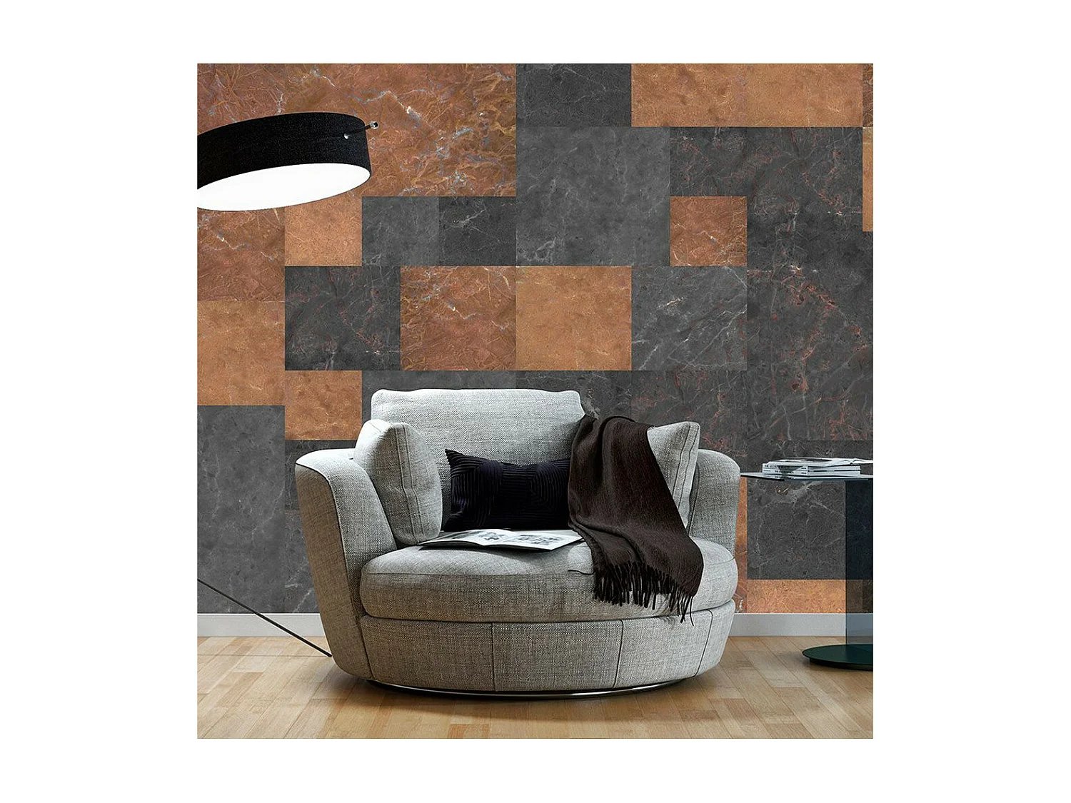 Papier Peint "Marble Mosaic" 50x1000cm