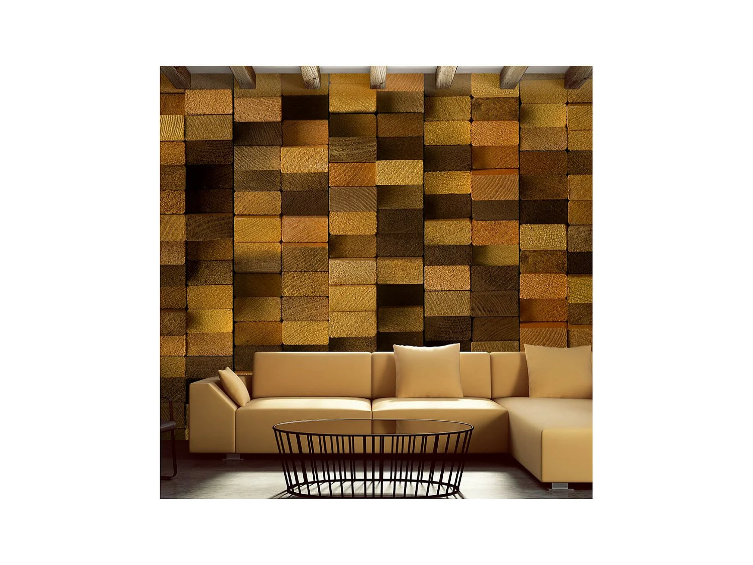 Papier Peint "Wooden Wall" 50x1000cm