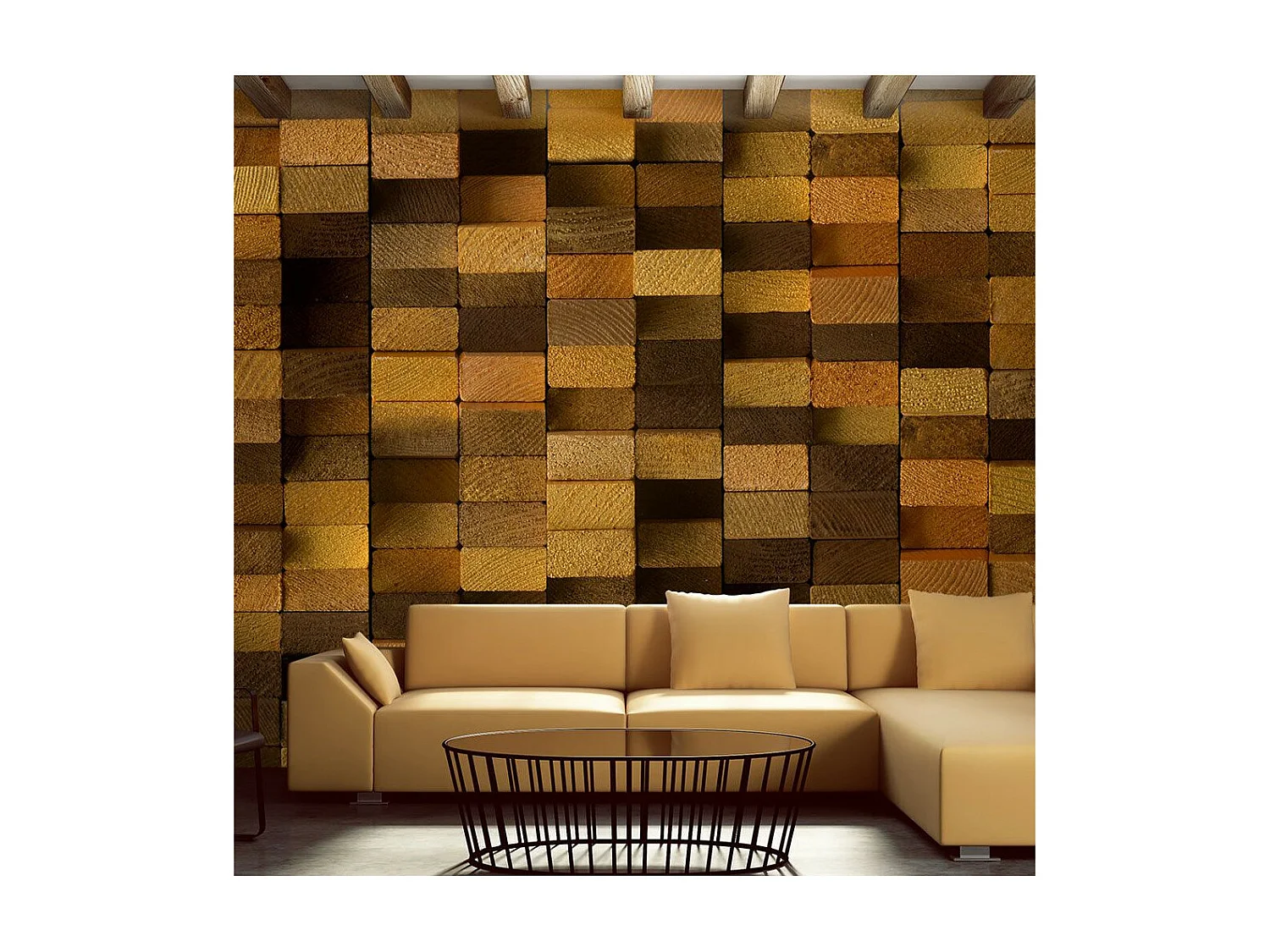 Papier Peint "Wooden Wall" 50x1000cm