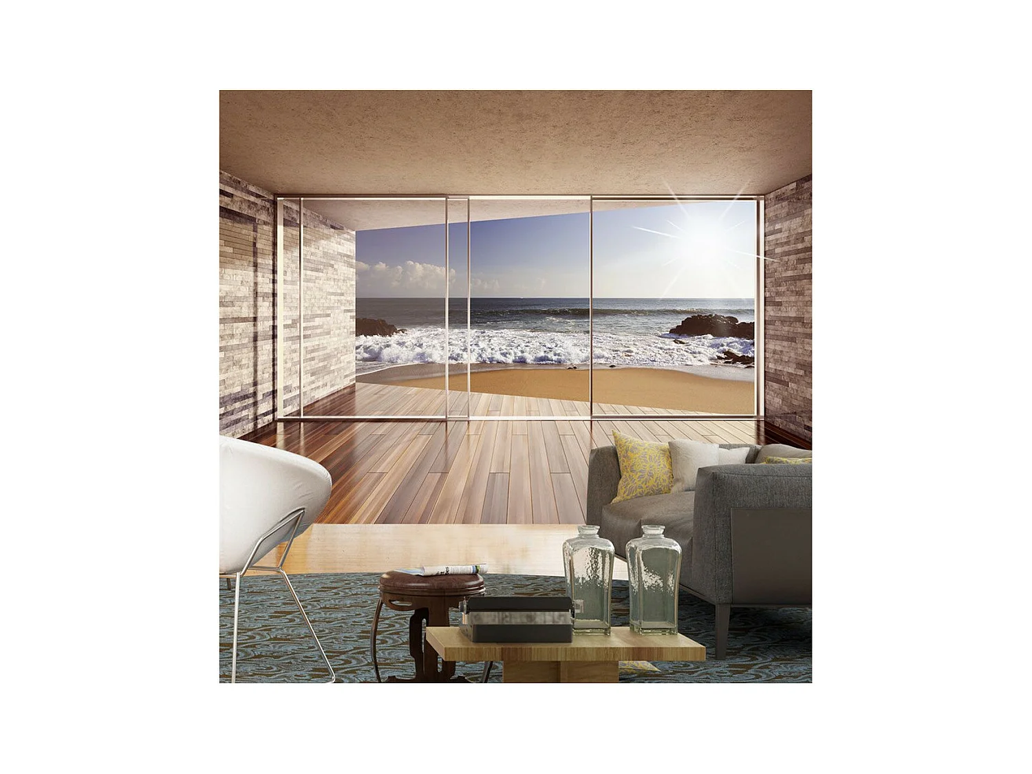 Papier Peint "Meeting at the Sea" 140 x 200 cm