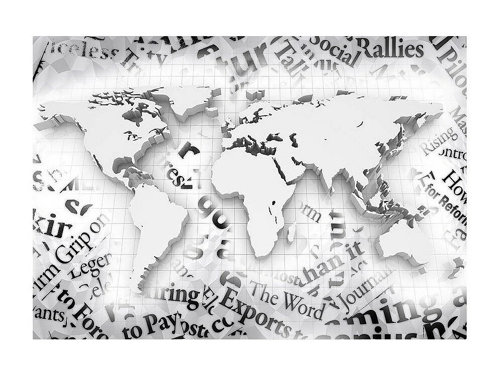 Papier Peint "The World of Newspapers" 210 x 300 cm