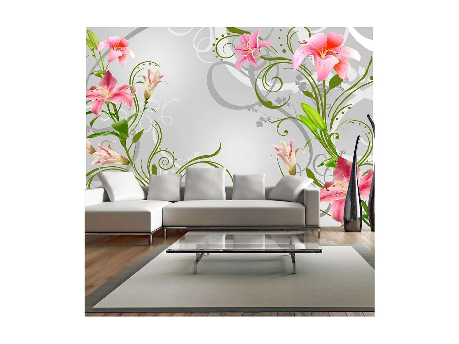 Papier Peint "Subtle Beauty of the Lilies III" 70 x 100 cm