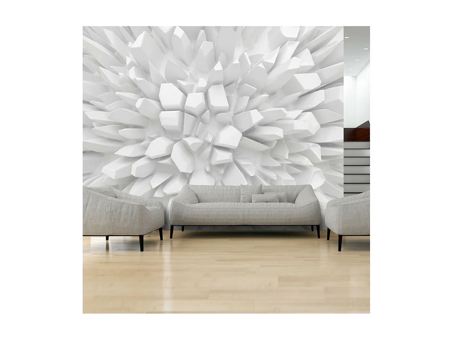 Papier Peint "White Dahlia" 210 x 300 cm
