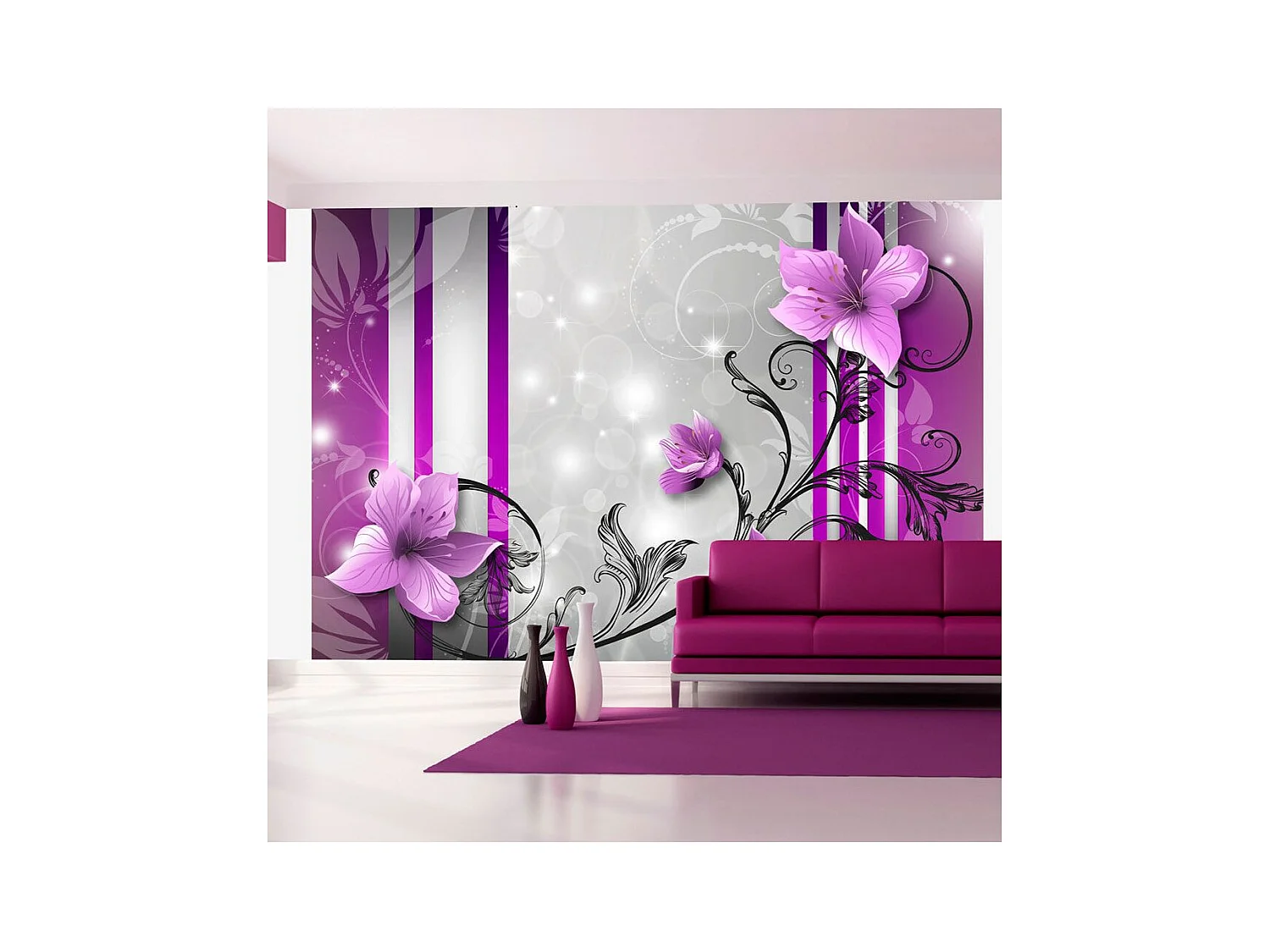 Papier Peint "Violet Buds" 210 x 300 cm