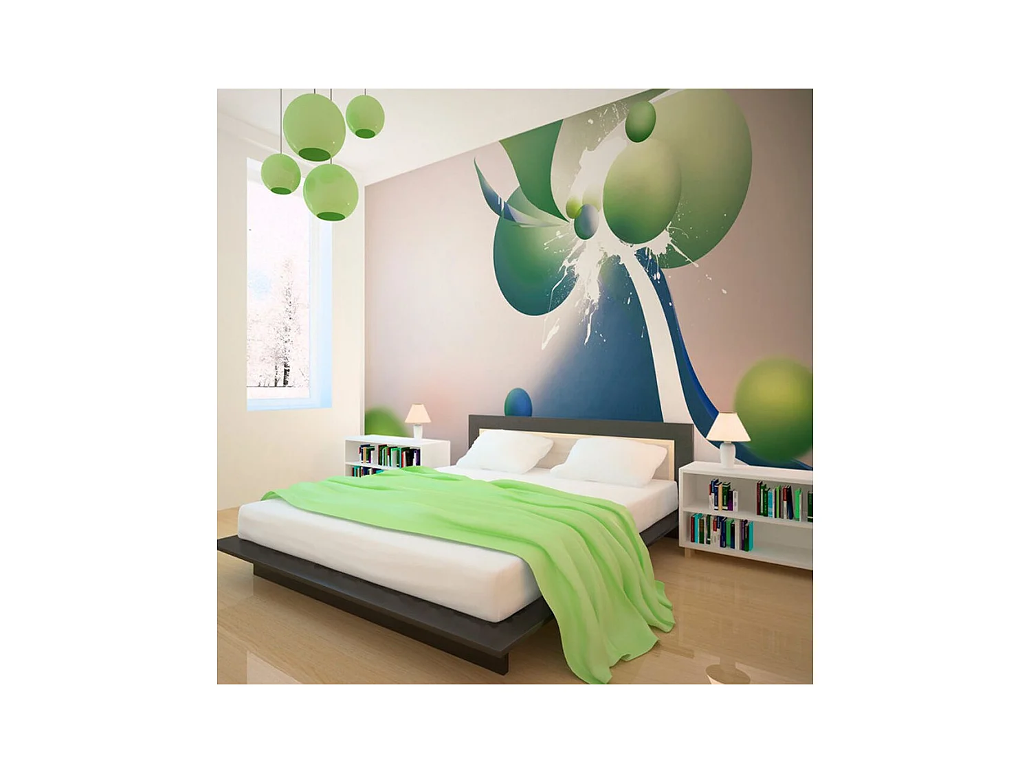 Papier Peint "Explosion Géométrique" 154 x 200 cm