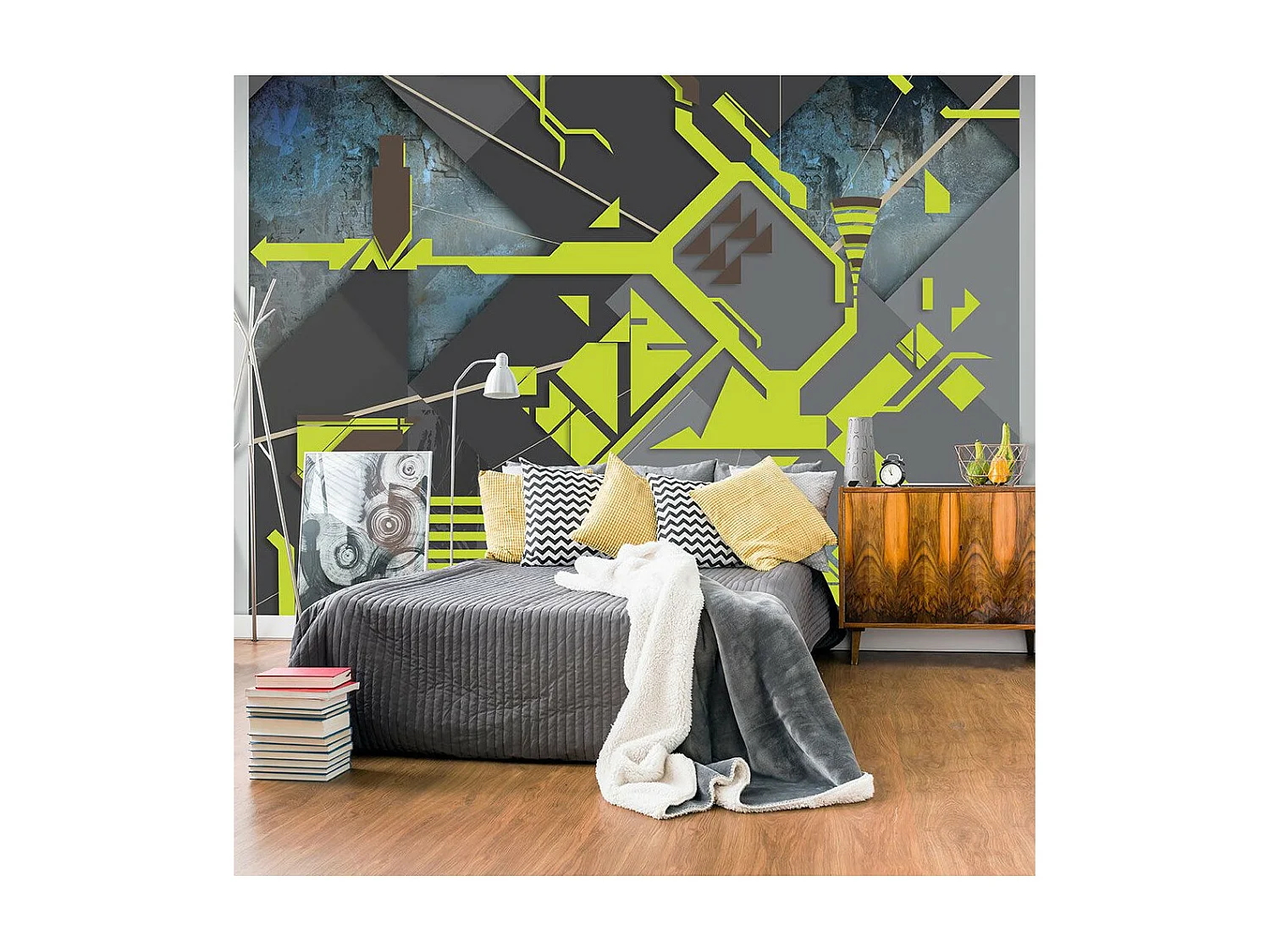 Papier Peint "Chemins Dynamiques" 154 x 200 cm