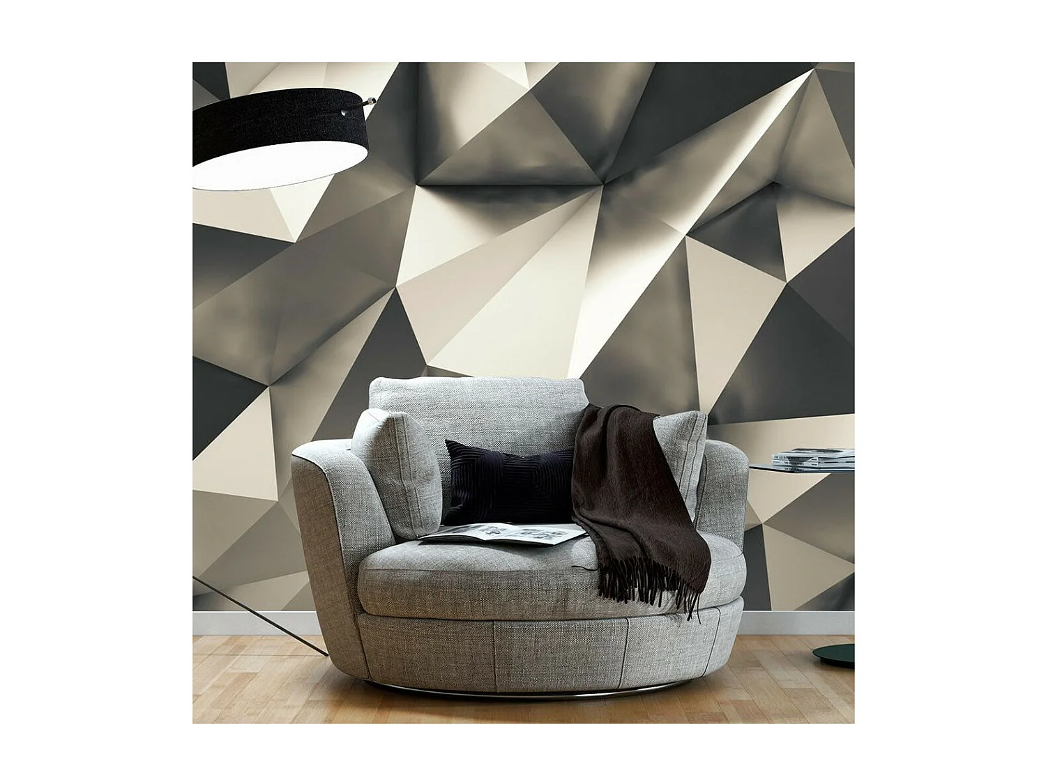 Papier Peint "Cosmic Silver" 105 x 150 cm