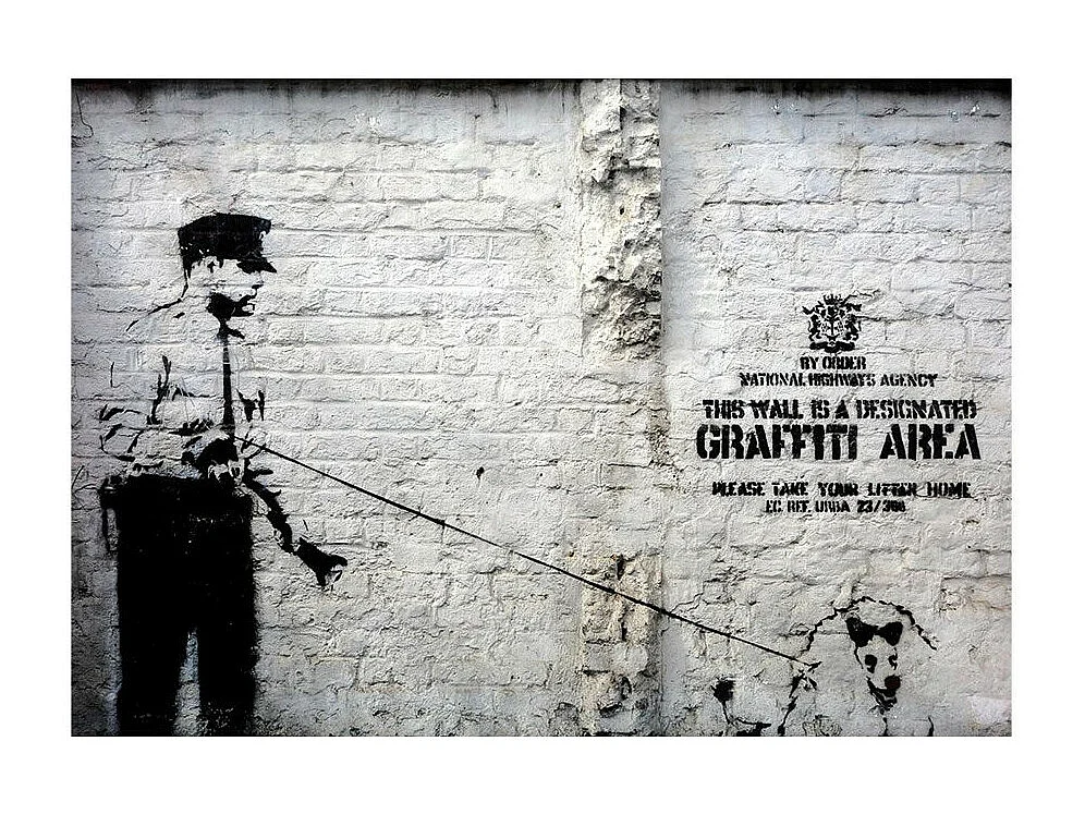 Papier Peint "Banksy - Graffiti Area" 70 x 100 cm