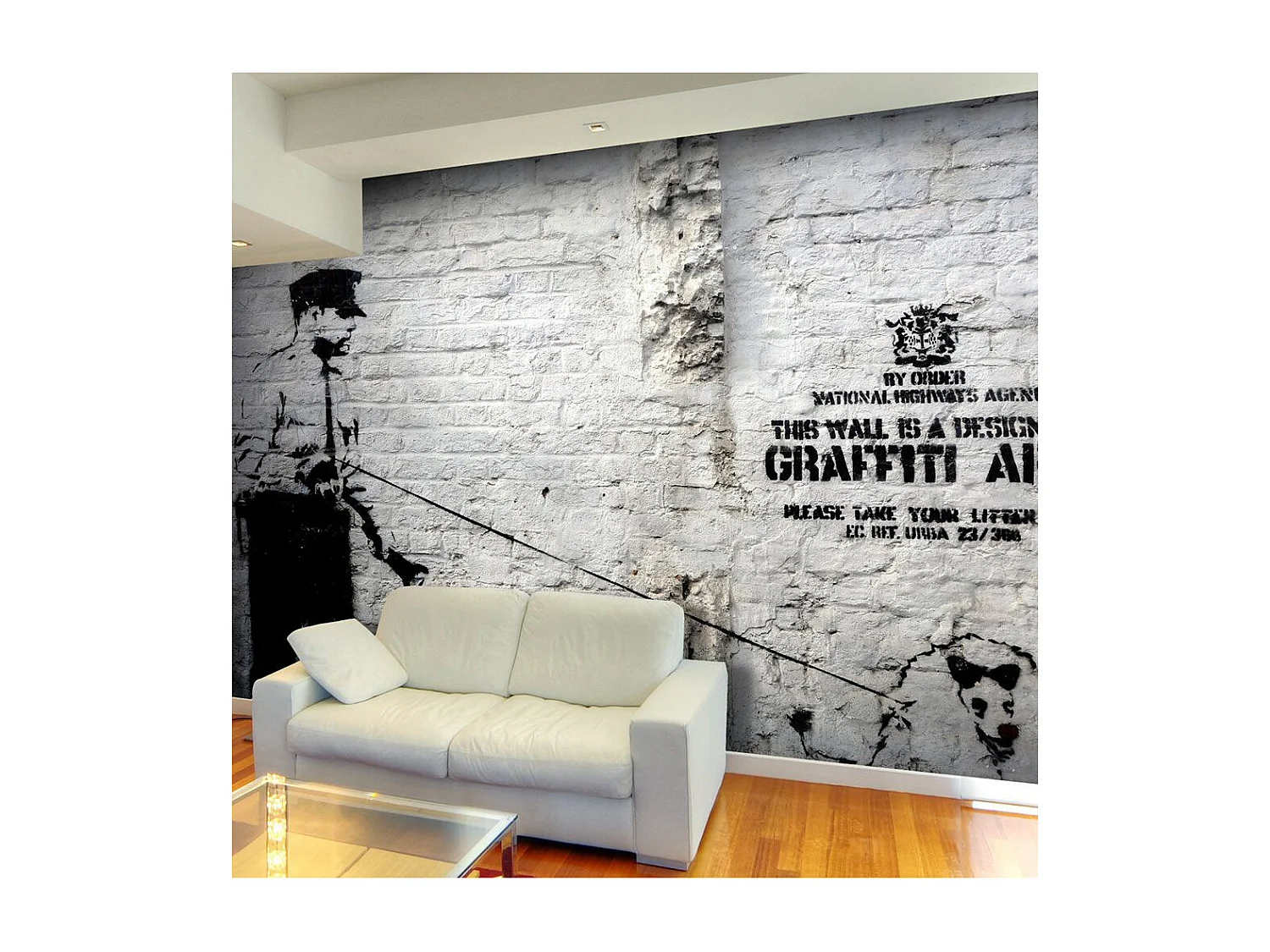 Papier Peint "Banksy - Graffiti Area" 70 x 100 cm