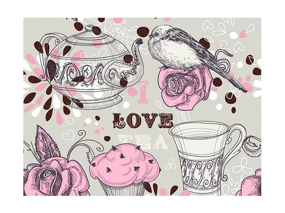 Papier Peint "Afternoon Tea" 193 x 250 cm