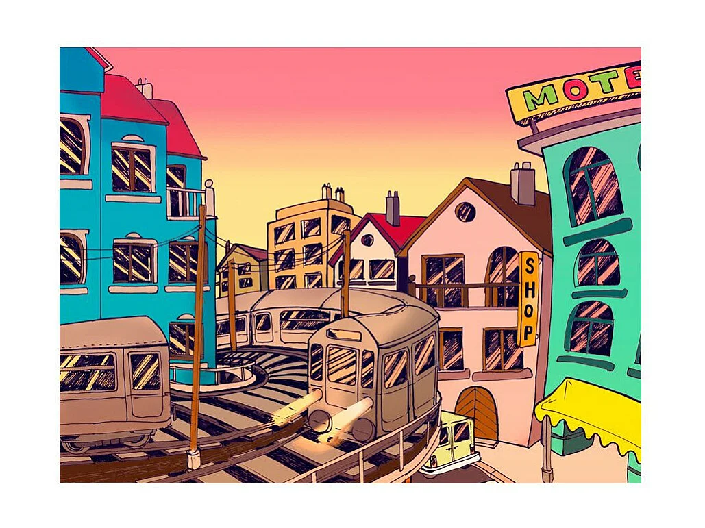 Papier Peint "Morning in a City" 231 x 300 cm