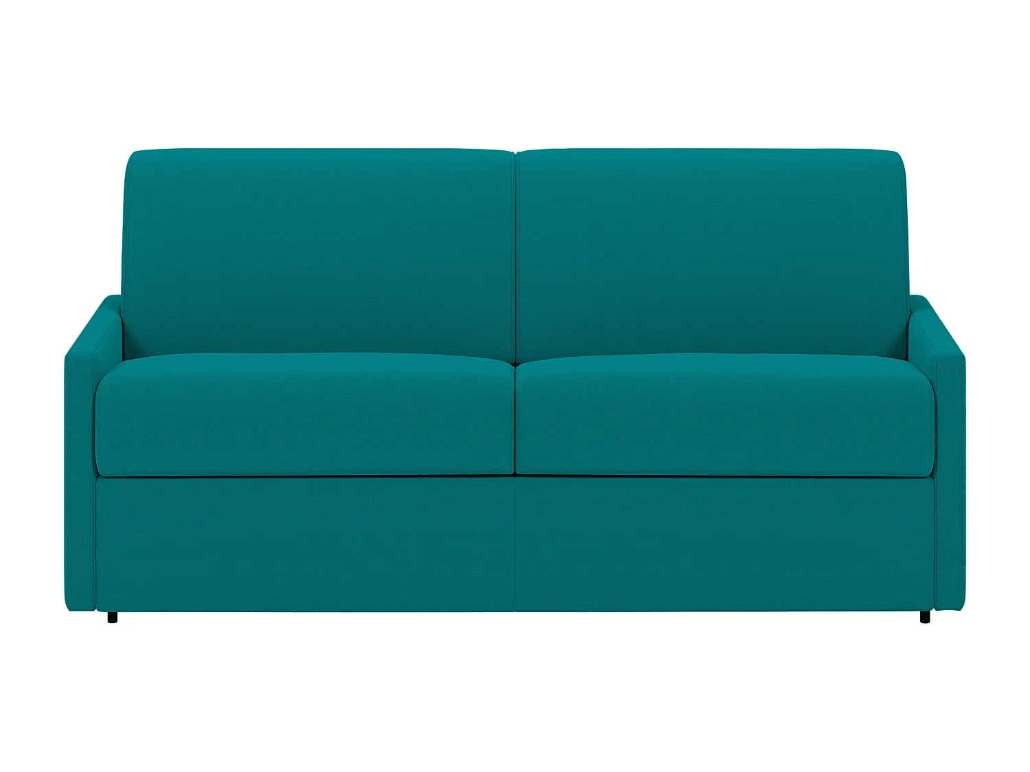 Schlafsofa 2-Sitzer - Liegefläche: 120 cm - Matratzenhöhe: 22 cm mit Memory Schaum - Stoff - Türkis - CALIFE