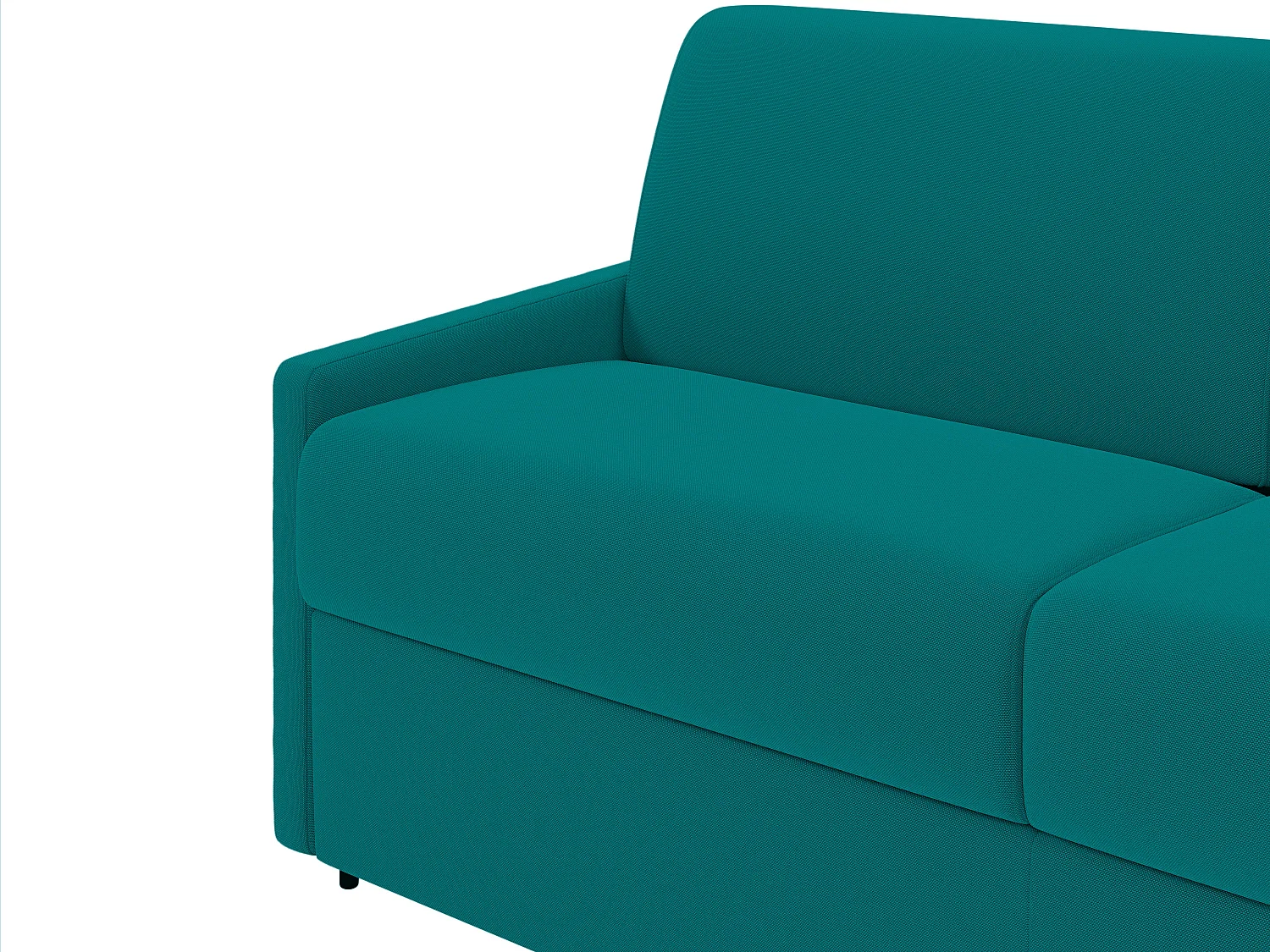 Divano letto 4 posti a ribalta in Tessuto Turchese - Larghezza Materasso 160 cm memory foam - Spessore 22 cm - CALIFE