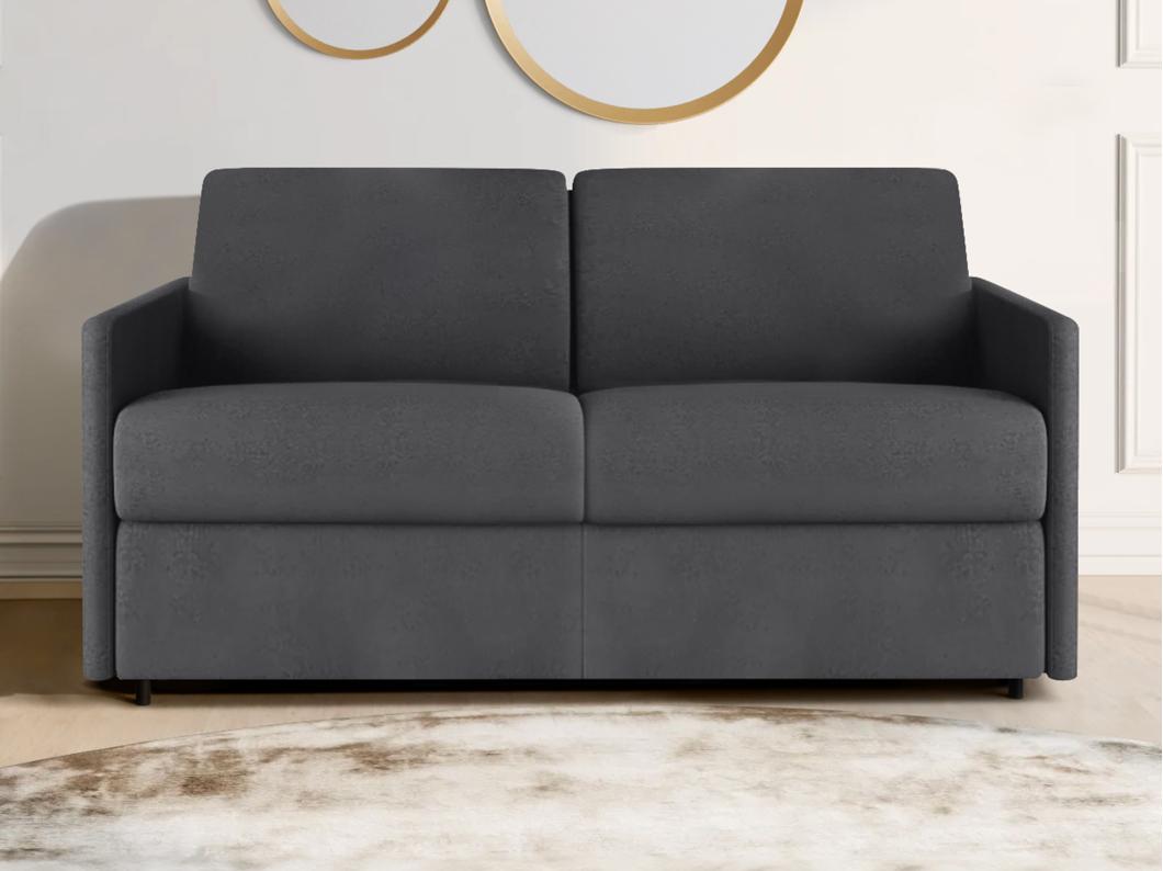 Schlafsofa 2-Sitzer - Liegefläche: 120 cm - Matratzenhöhe: 18 cm - Stoff - Grau - CALIFE