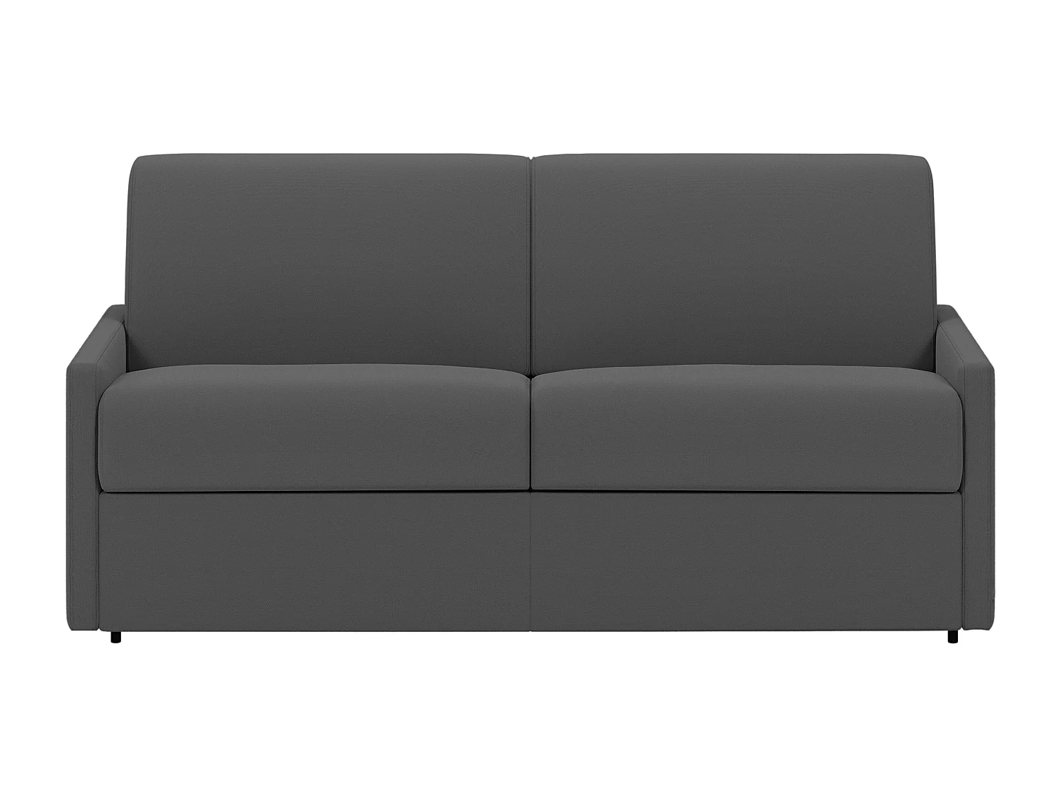 Canapé 4 places  convertible express en tissu gris - Couchage 160 cm - Matelas 22 cm avec mémoire de forme CALIFE