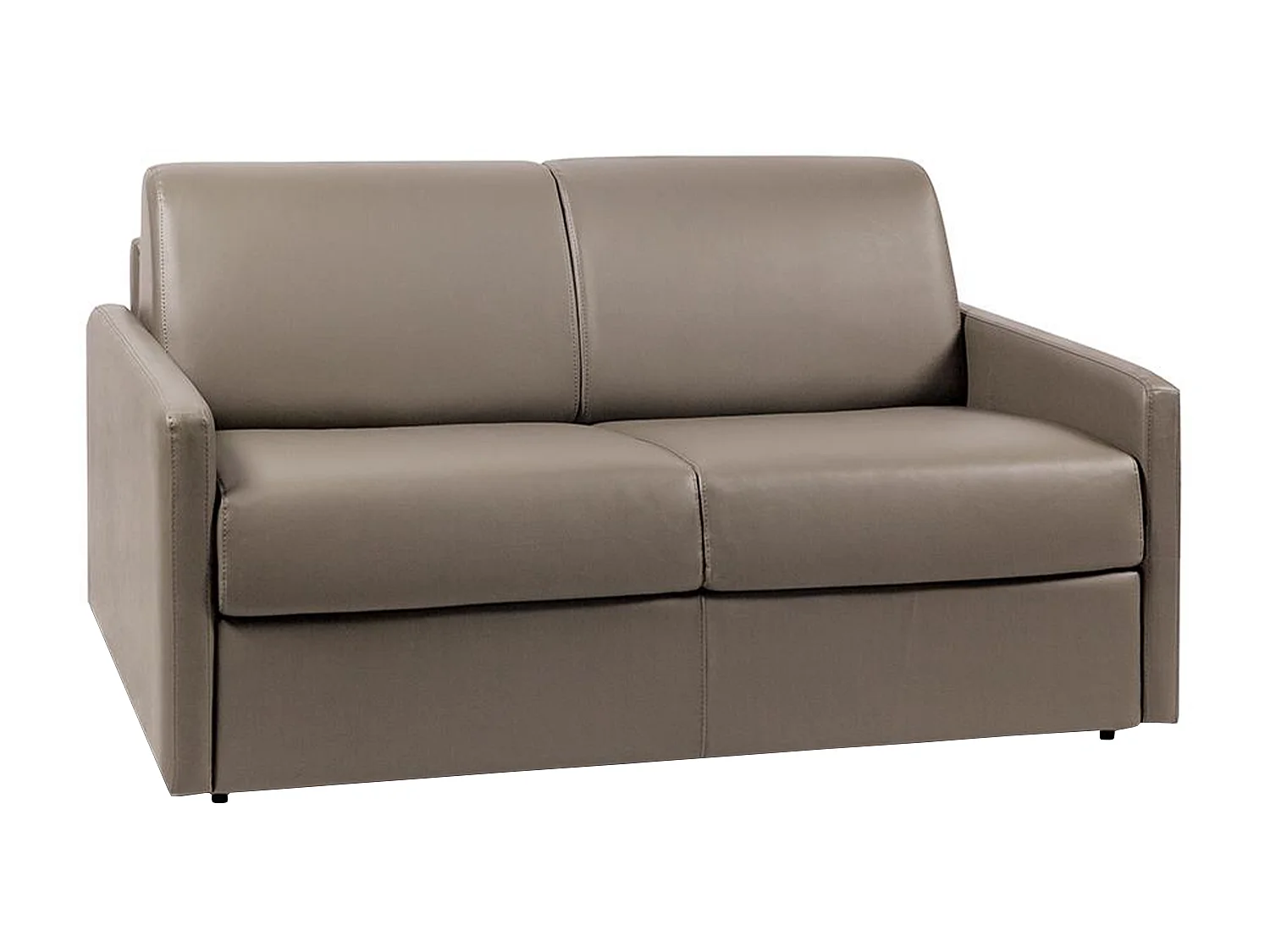 2-personers sovesofa med ekspressystem i taupe kunstlæder - Soveplads 120 cm - 18 cm madras CALIFE