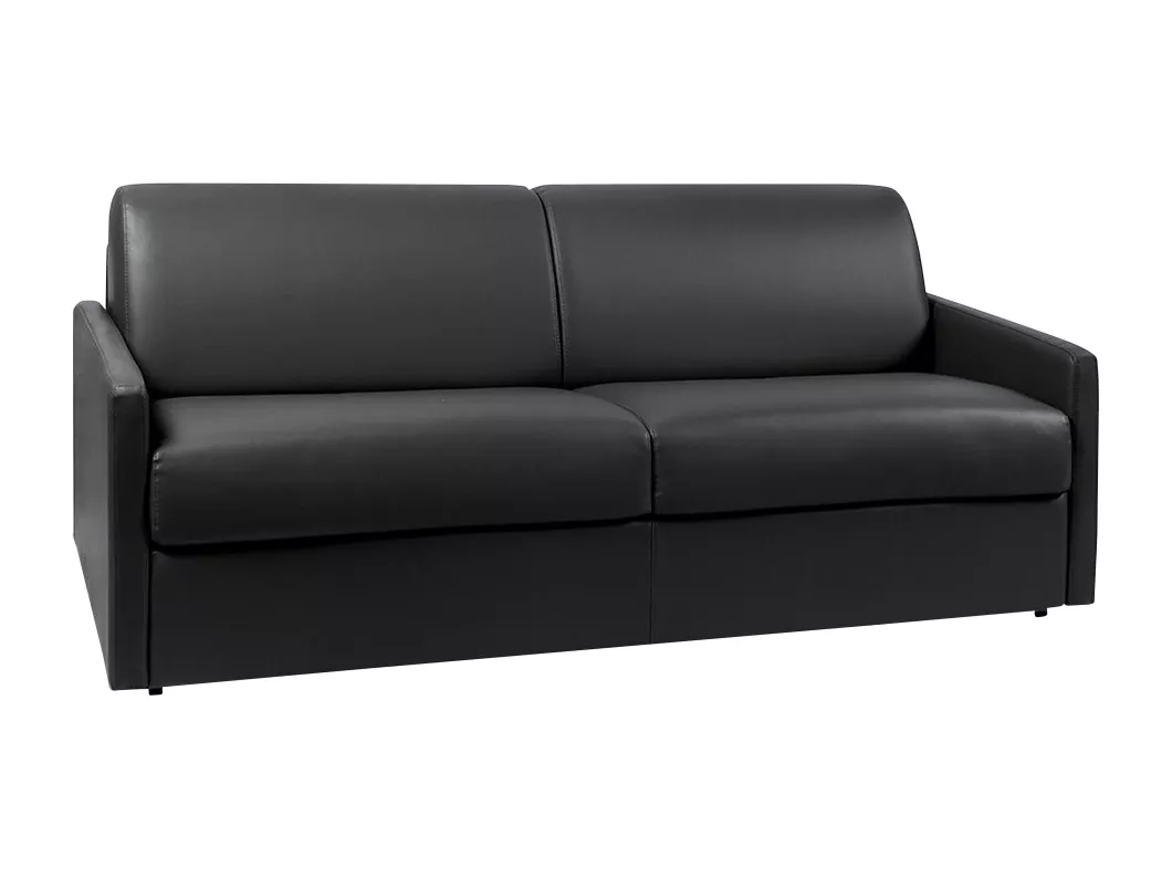 Kauf Unique Schlafsofa 4-Sitzer - Liegefläche: 160 cm - Matratzenhöhe: 18 cm - Kunstleder - Schwarz - CALIFE