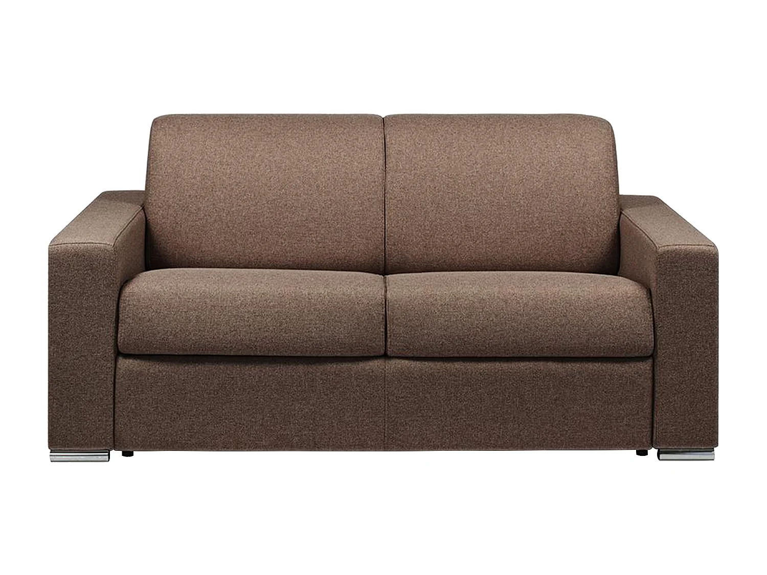 Schlafsofa 2-Sitzer - Liegefläche: 120 cm - Matratzenhöhe: 18 cm - Stoff - Braun - CALITO