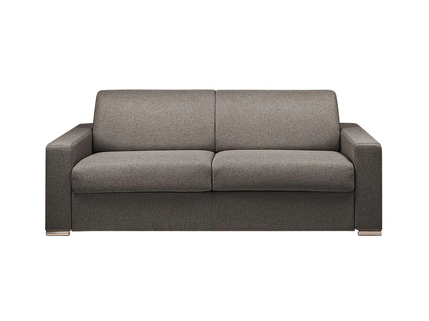 4-sits bäddsoffa med snabbutdragbar funktion i antracitgrått tyg - Sovyta med breda ribbor 160 cm - 18 cm madrass CALITO