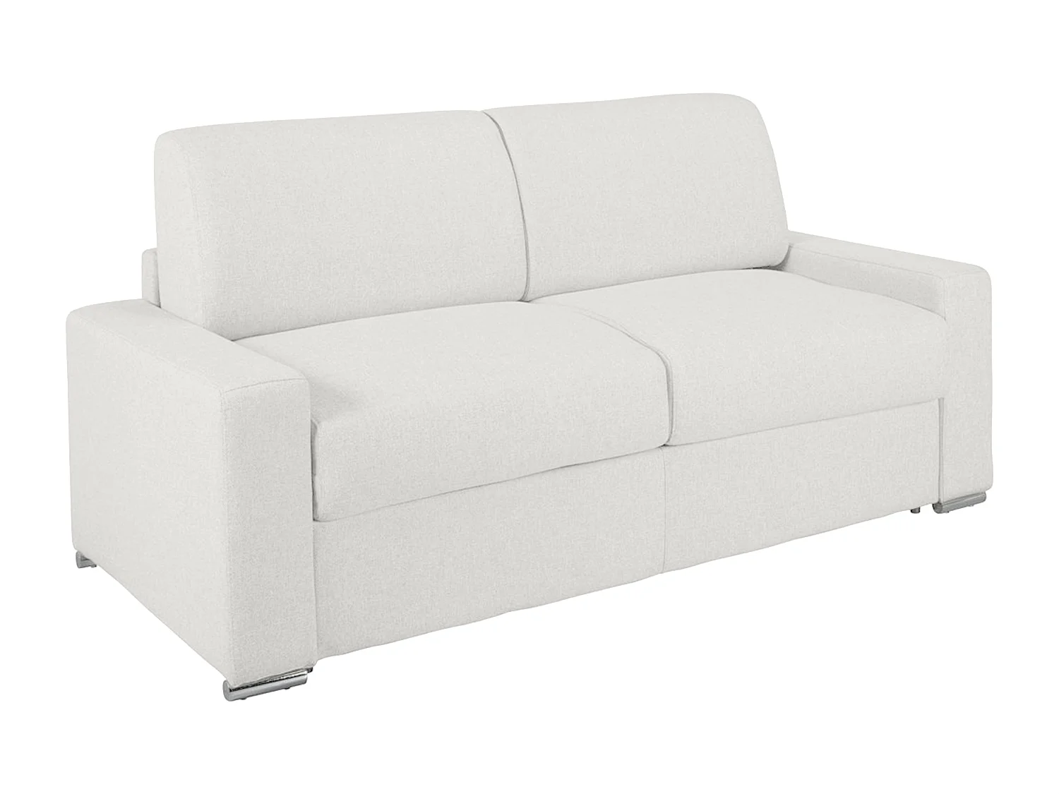 Divano letto 4 posti a ribalta in similpelle Bianco - Larghezza Materasso 160 cm - Spessore 18 cm - CALITO