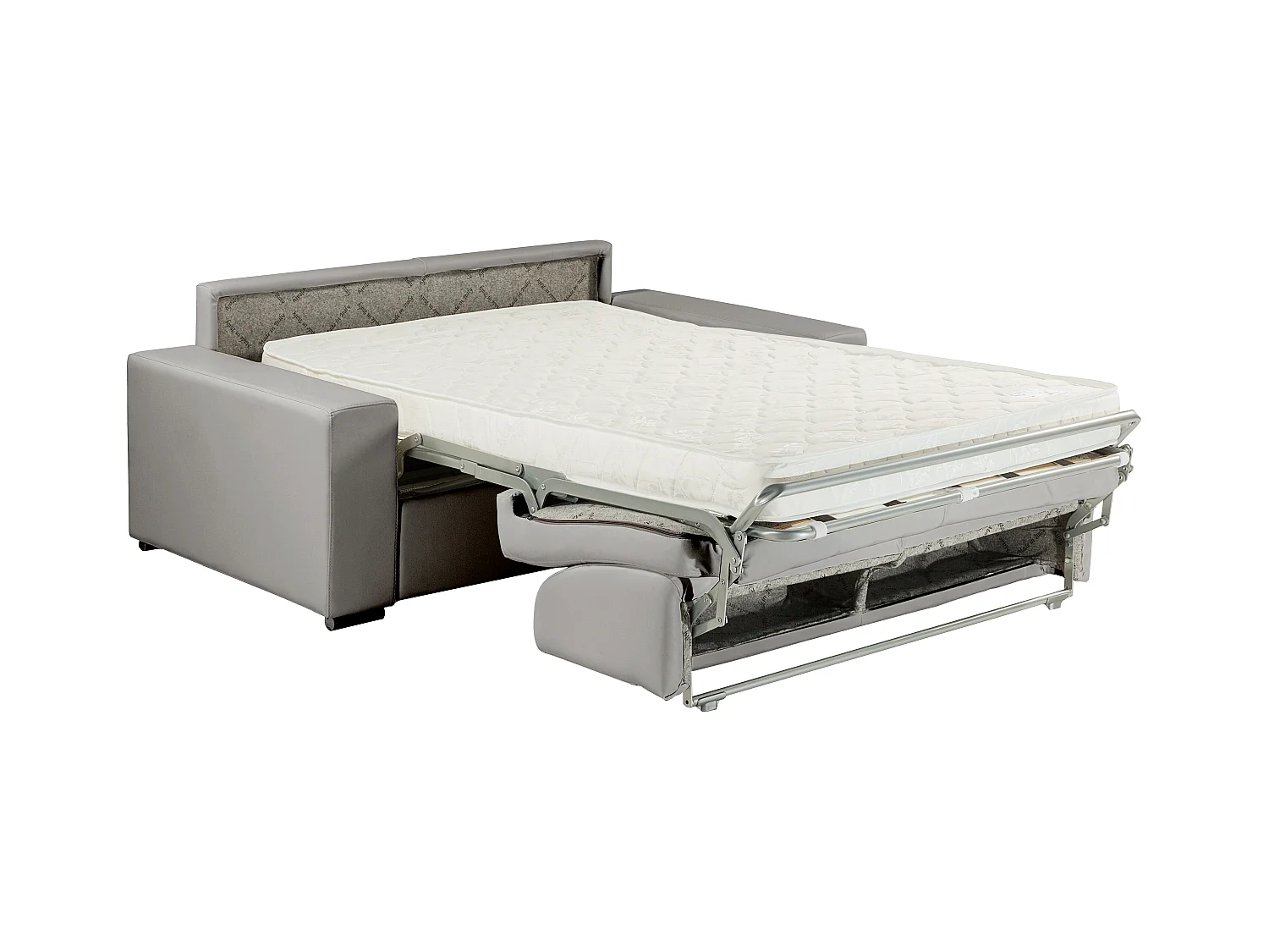 Canapé 3 places convertible express en simili EMIR - Rouge - Couchage 140 cm - Matelas 14 cm