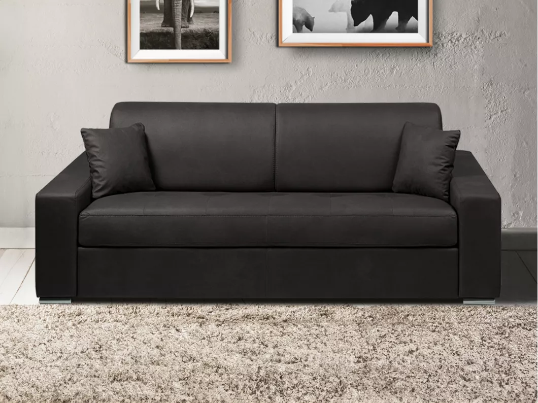 Kauf Unique Schlafsofa 4-Sitzer - Liegefläche: 160 cm - Matratzenhöhe: 14 cm - Stoff - Anthrazit - EMIR