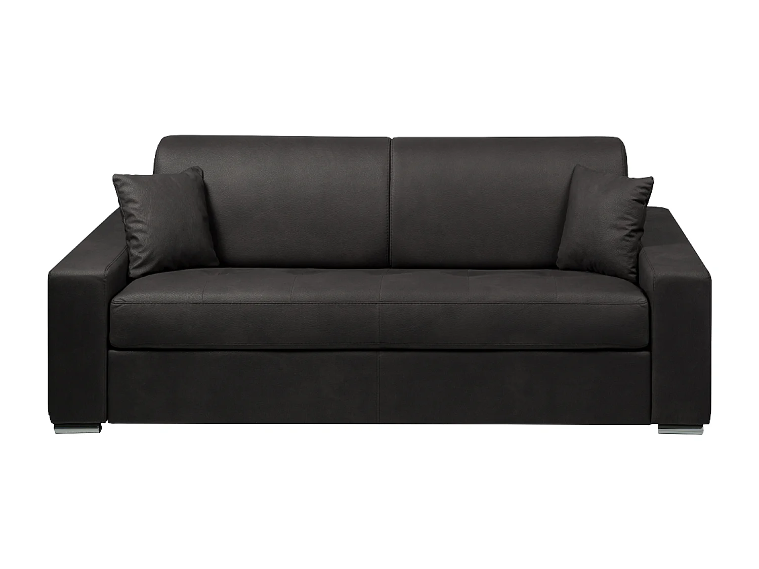 4-seters sovesofa express i stoff EMIR - Antrasitt - Liggeplass 160 cm - Madrass 14 cm