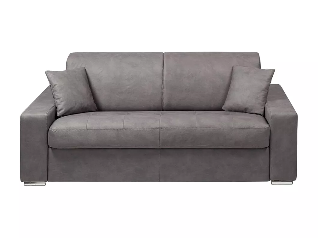 Kauf Unique Schlafsofa 3-Sitzer - Liegefläche: 140 cm - Matratzenhöhe: 22 cm - Stoff - Grau - EMIR