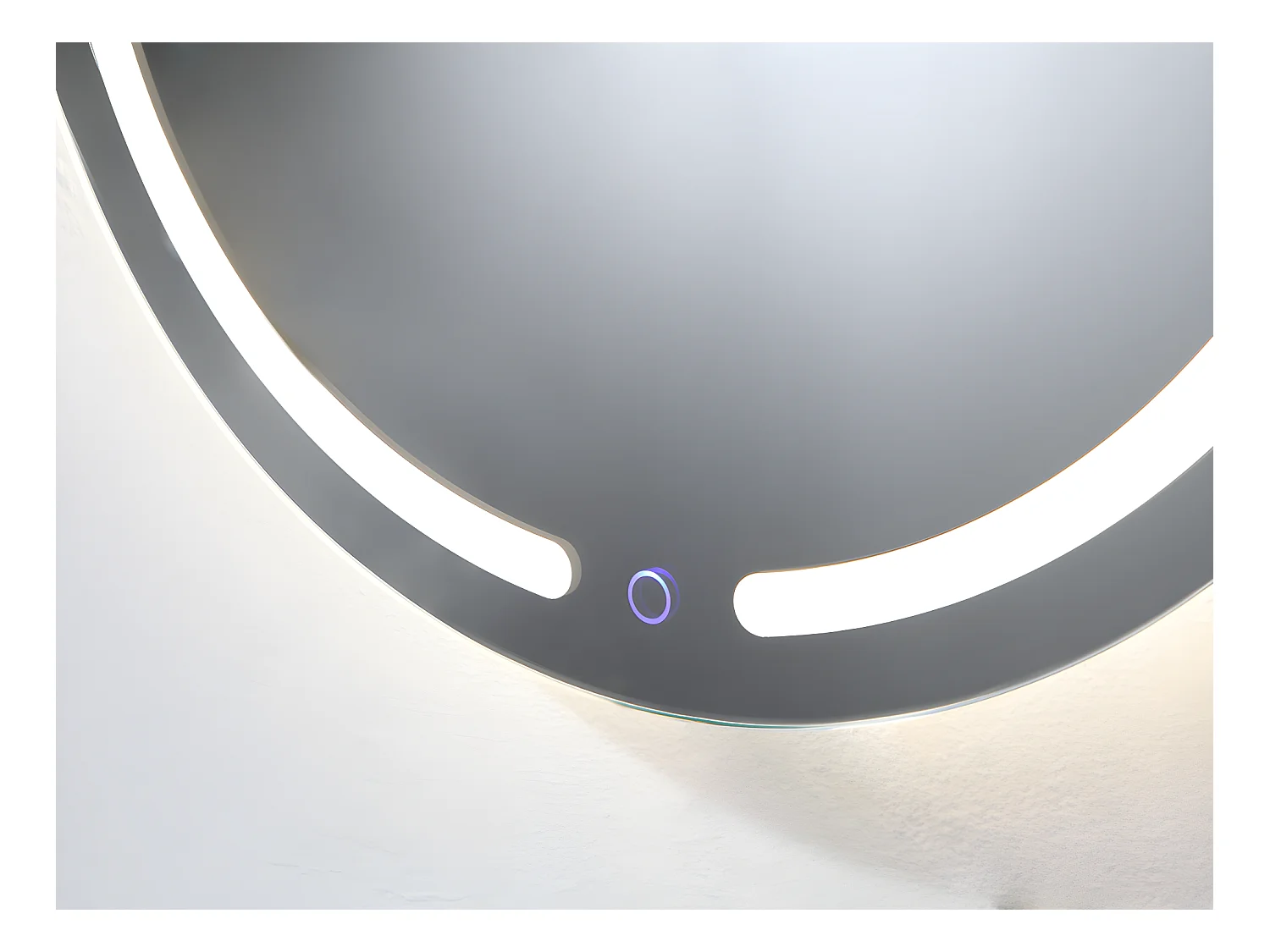 Miroir de salle de bain lumineux rond à leds NEREA - D. 60 cm