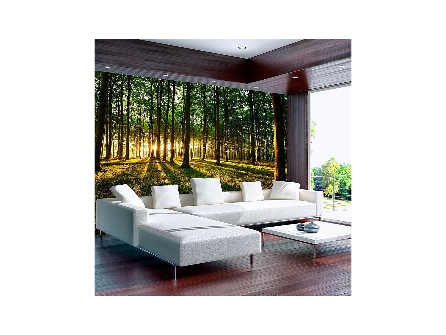 Papier Peint "Spring : Morning in the Forest" 175 x 250 cm