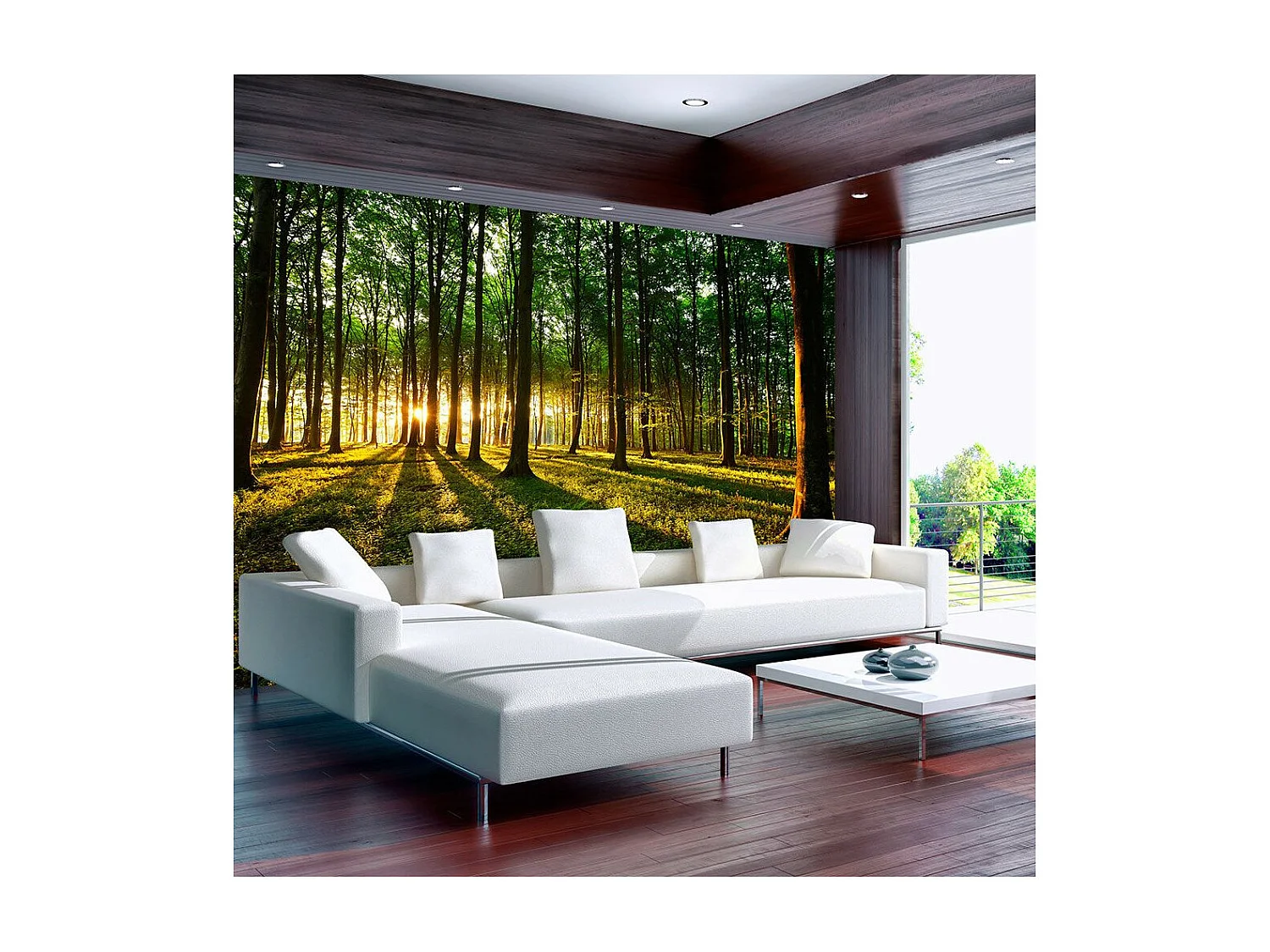 Papier Peint "Spring : Morning in the Forest" 175 x 250 cm